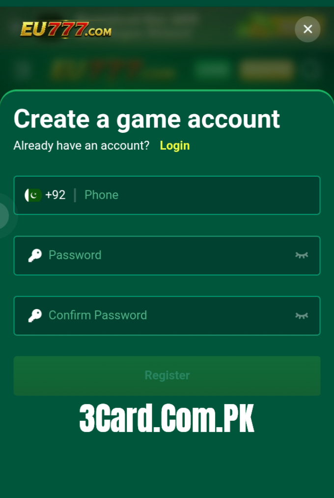 EU777 game registration image