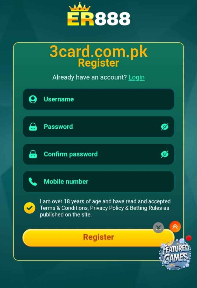 ER888 game create account image