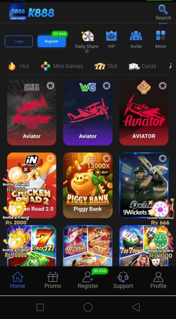 K888 game interface image
